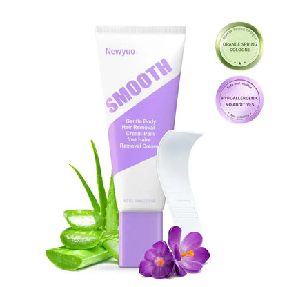 Newyuo-Free Hair Removal Cream for Sensitive Skin, Hypoallergenic Formula — Gentle & Fast-Acting Depilatory, Suitable for Men & Women