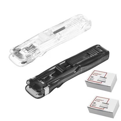 ✨Portable Binder Clip Stapler - Includes 50 reusable clips