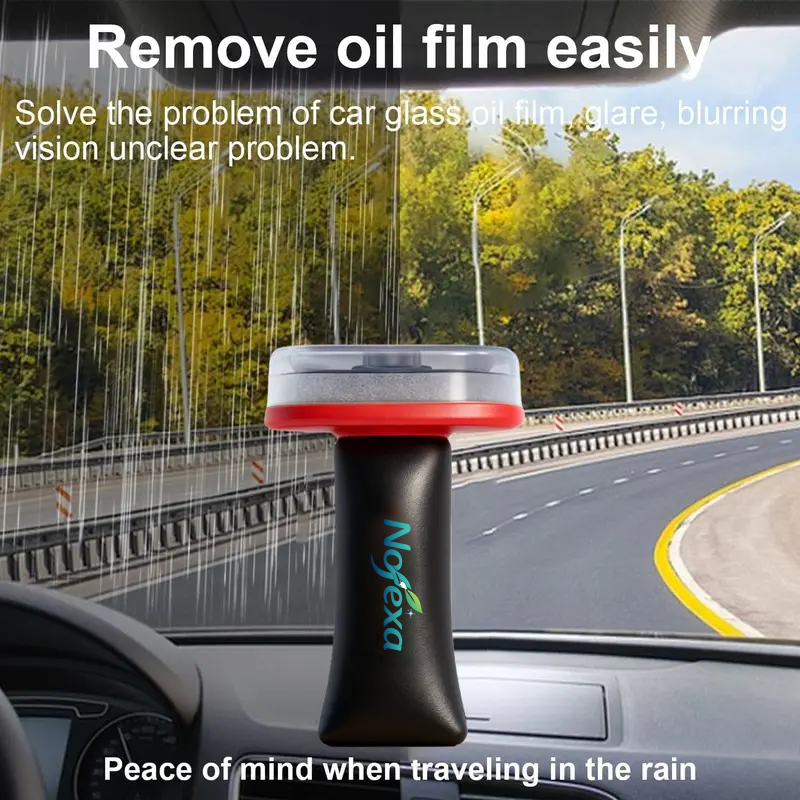 Nofexa Automotive Glass Oil Film Remover Brush | Crystal Clear Windshield