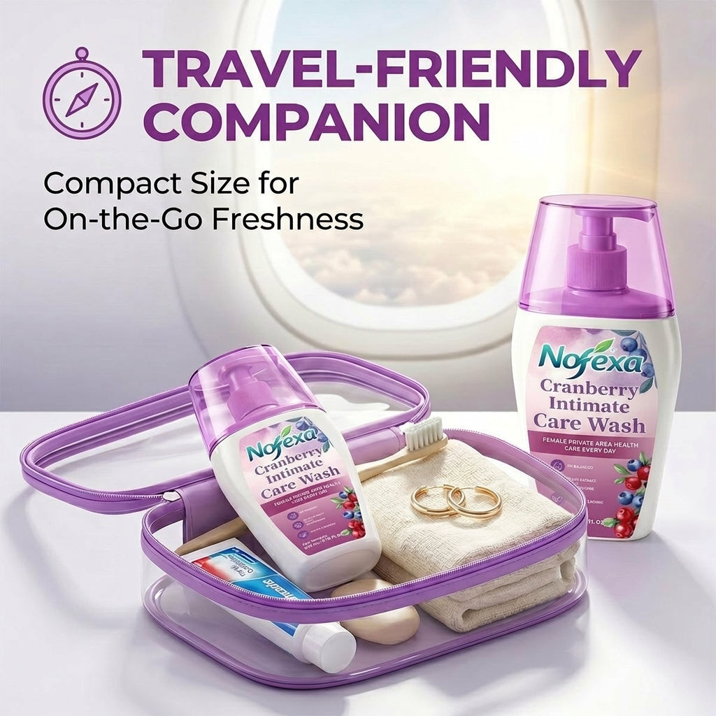 Nofexa Intimate Care Wash - Close-up of gentle foaming pump dispenser and nozzle