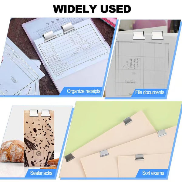 ✨Portable Binder Clip Stapler - Includes 50 reusable clips